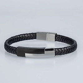 Erkek Deri Çelik Bileklik