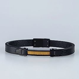 Erkek Deri Çelik Bileklik