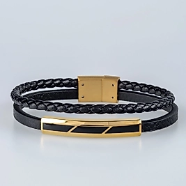 Erkek Deri Çelik Bileklik